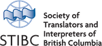 Logo for STIBC, which is the Society of Translators and Interpreters of British Columbia.
